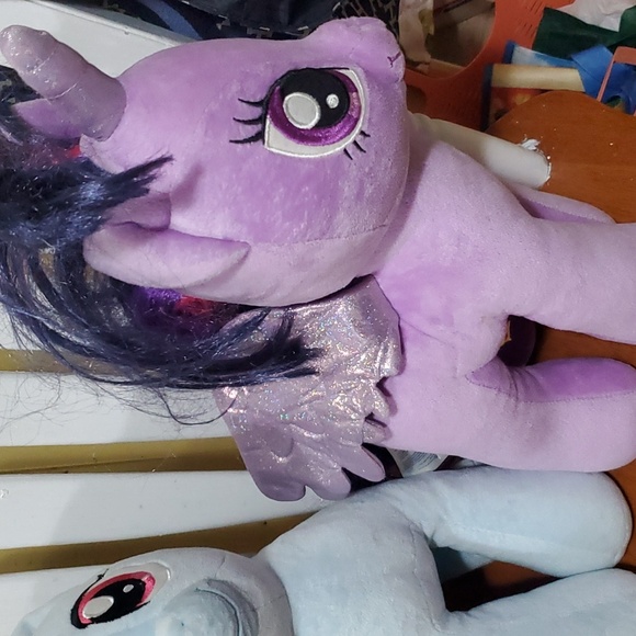 Vintage Lot 2 Build -A- Bear MY LITTLE PONY 16" Princess Luna, and Rainbow!! - Picture 4 of 12